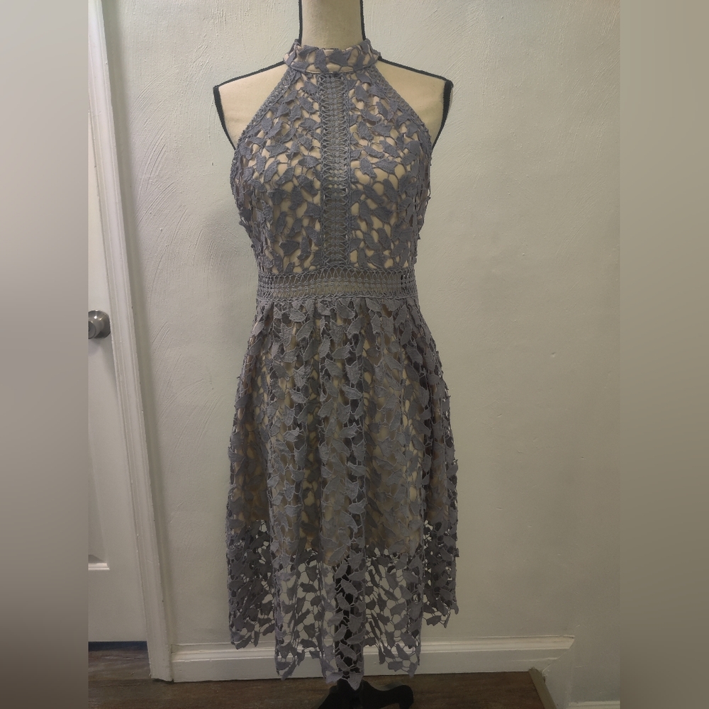 Love Triangle High Neck Midi dress